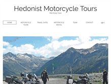 Tablet Screenshot of hedonistmotorcycletours.com